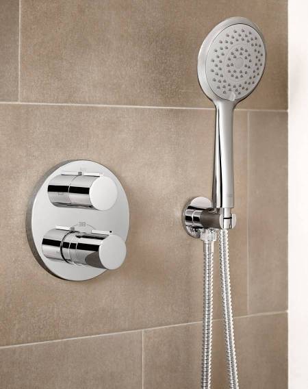 T-1000 Built-in thermostatic bath-shower mixer with diverter-flow regulator